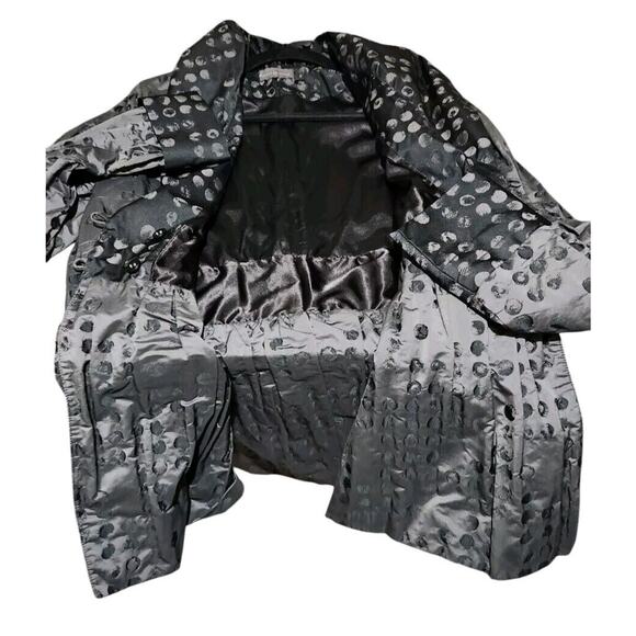 Woman’s Lightweight Black Gray Blazer/Jacket/Coat Dotted Collared Buttons Size 8 - Picture 8 of 10